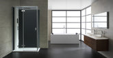 AWT Dampfdusche LD207F15 schwarz 120x90 rechts